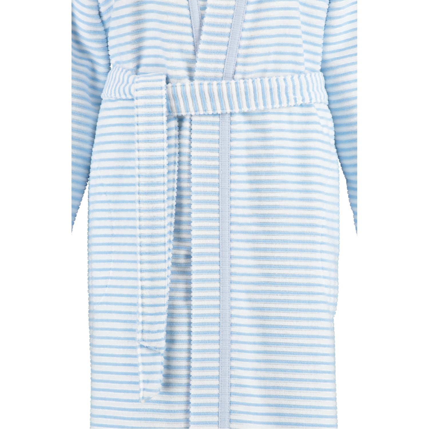 Bademantel Kurz Kimono Mittelblau Bild 5