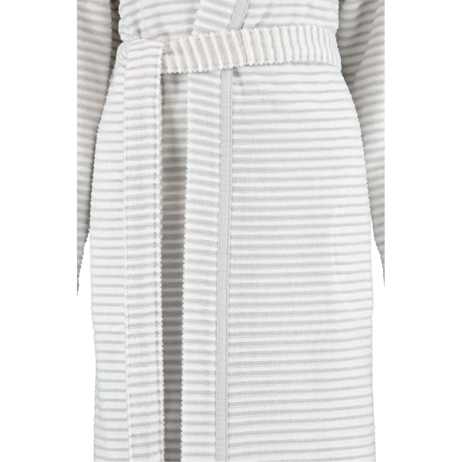 Bademantel Kurz Kimono Weiß - Silber Bild 4