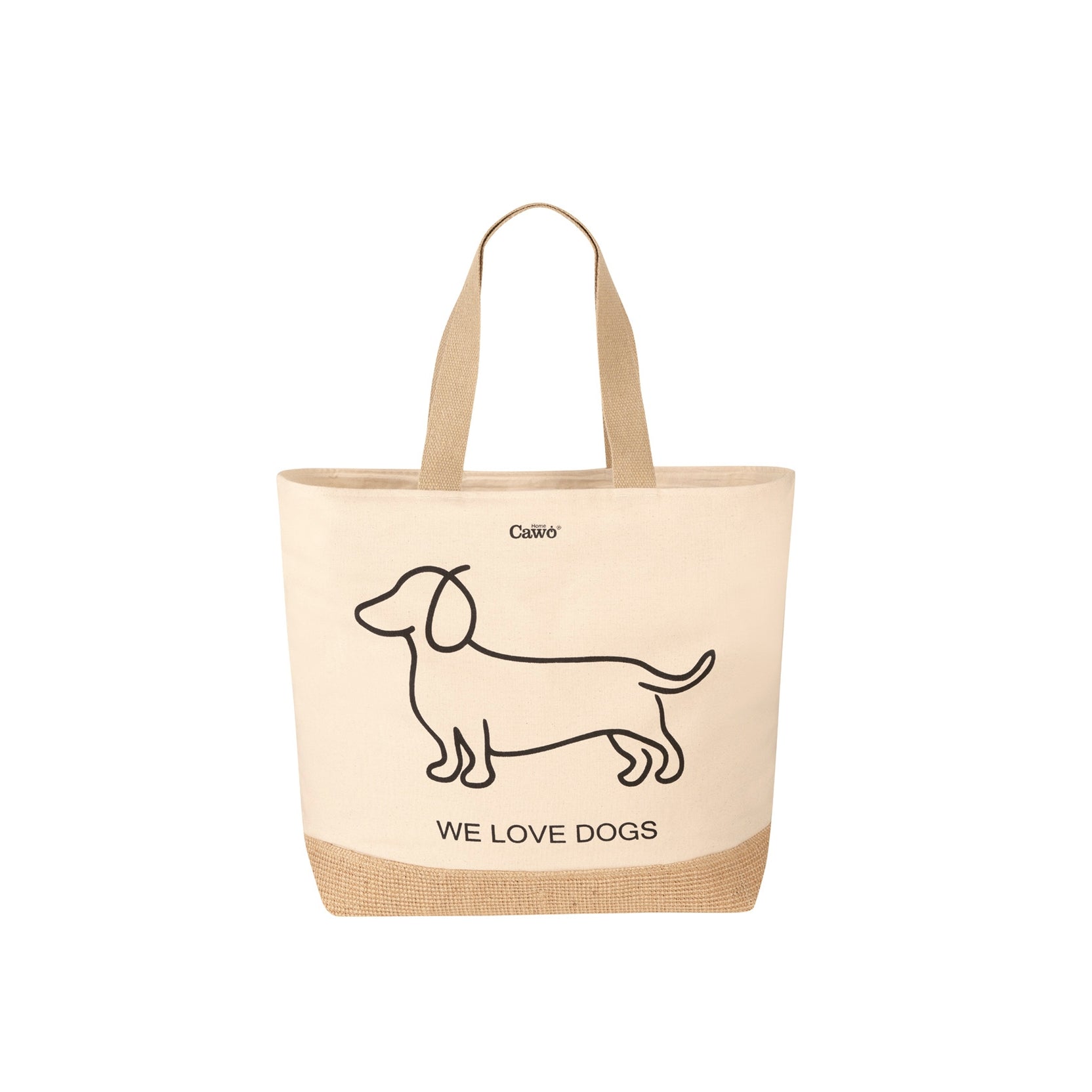 Beachbag WE LOVE DOGS Natur/Schwarz Bild 1