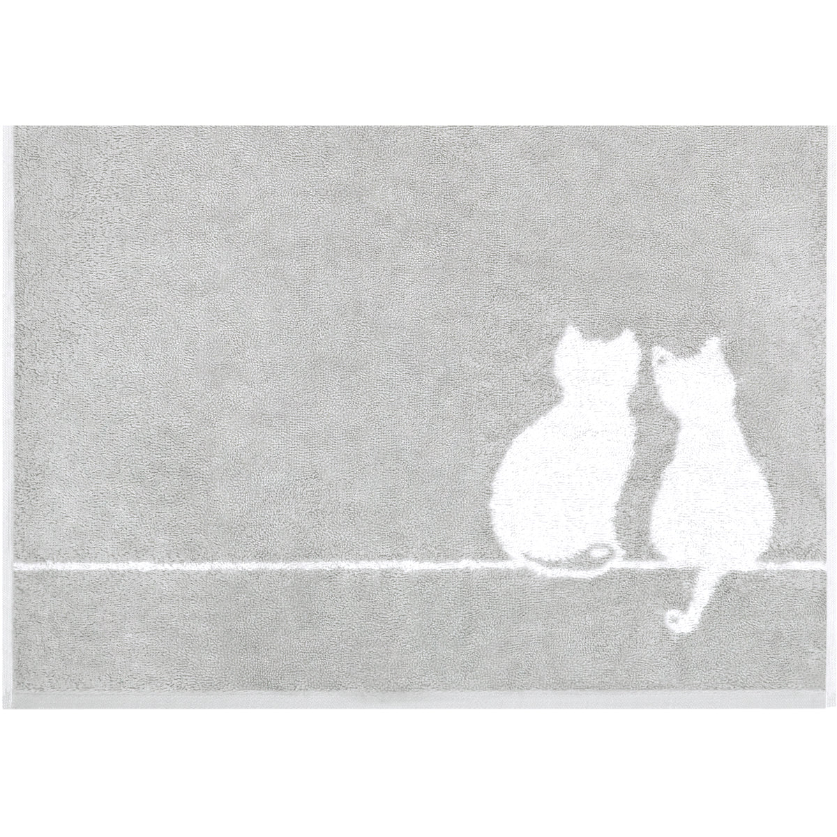 CAWÖ Duschtuch CUTE CATS EDITION You&Me Platin/Basalt Bild 7