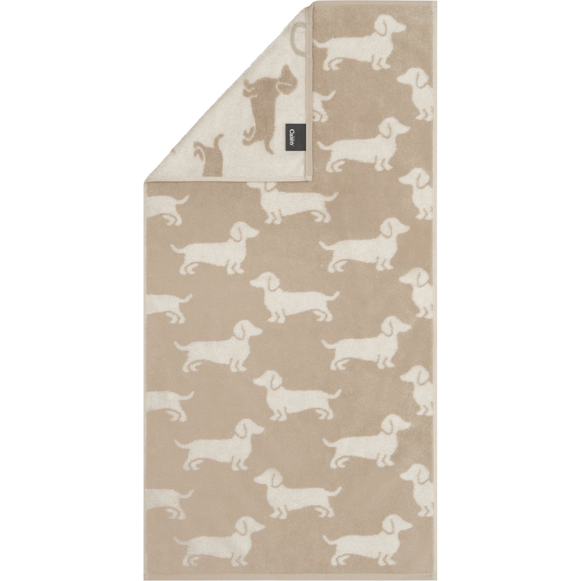 Duschtuch WE LOVE DOGS Natur - Beige Bild 2