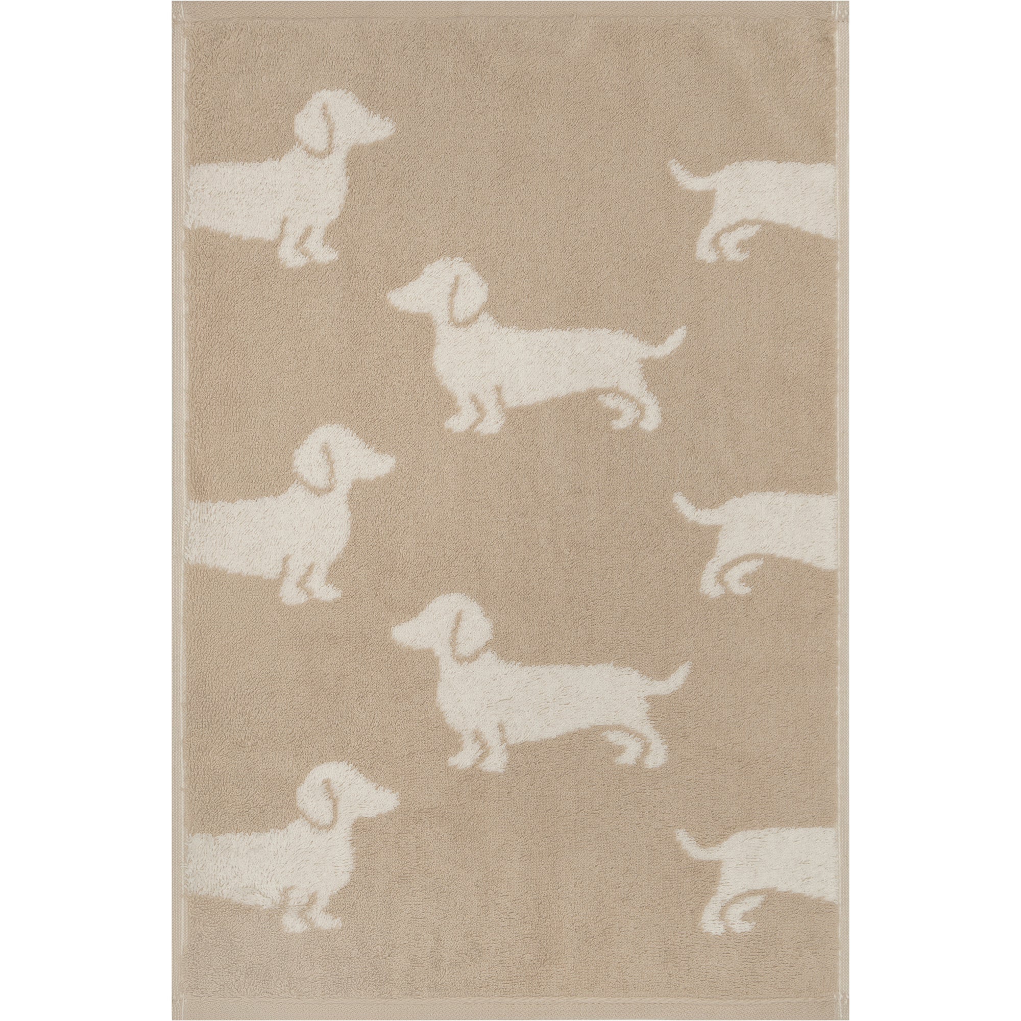 Gästetuch WE LOVE DOGS Natur - Beige Bild 1