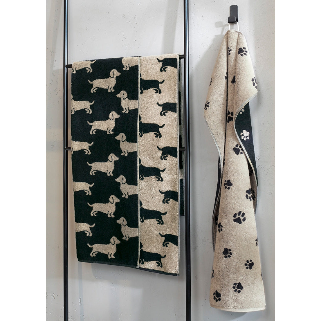 Gästetuch WE LOVE DOGS Natur - Beige Bild 6