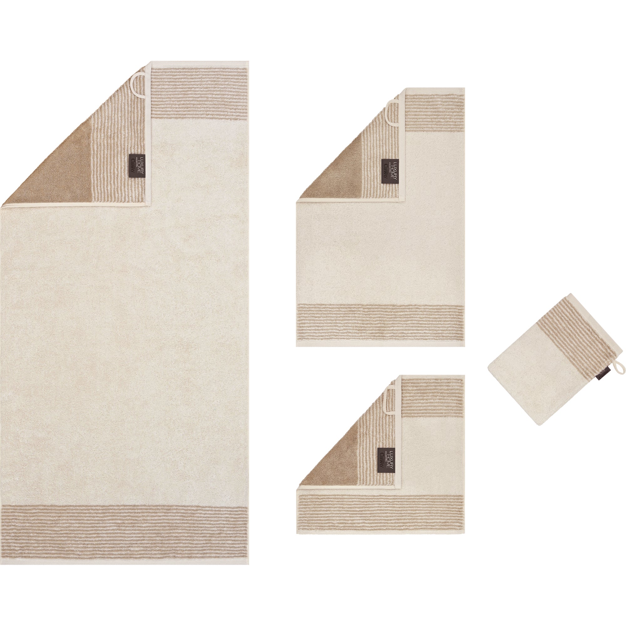 Handtuch Luxury Home Two-Tone Natur Bild 3
