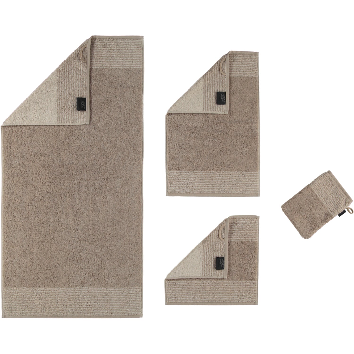 Handtuch Luxury Home Two-Tone Natur Bild 20