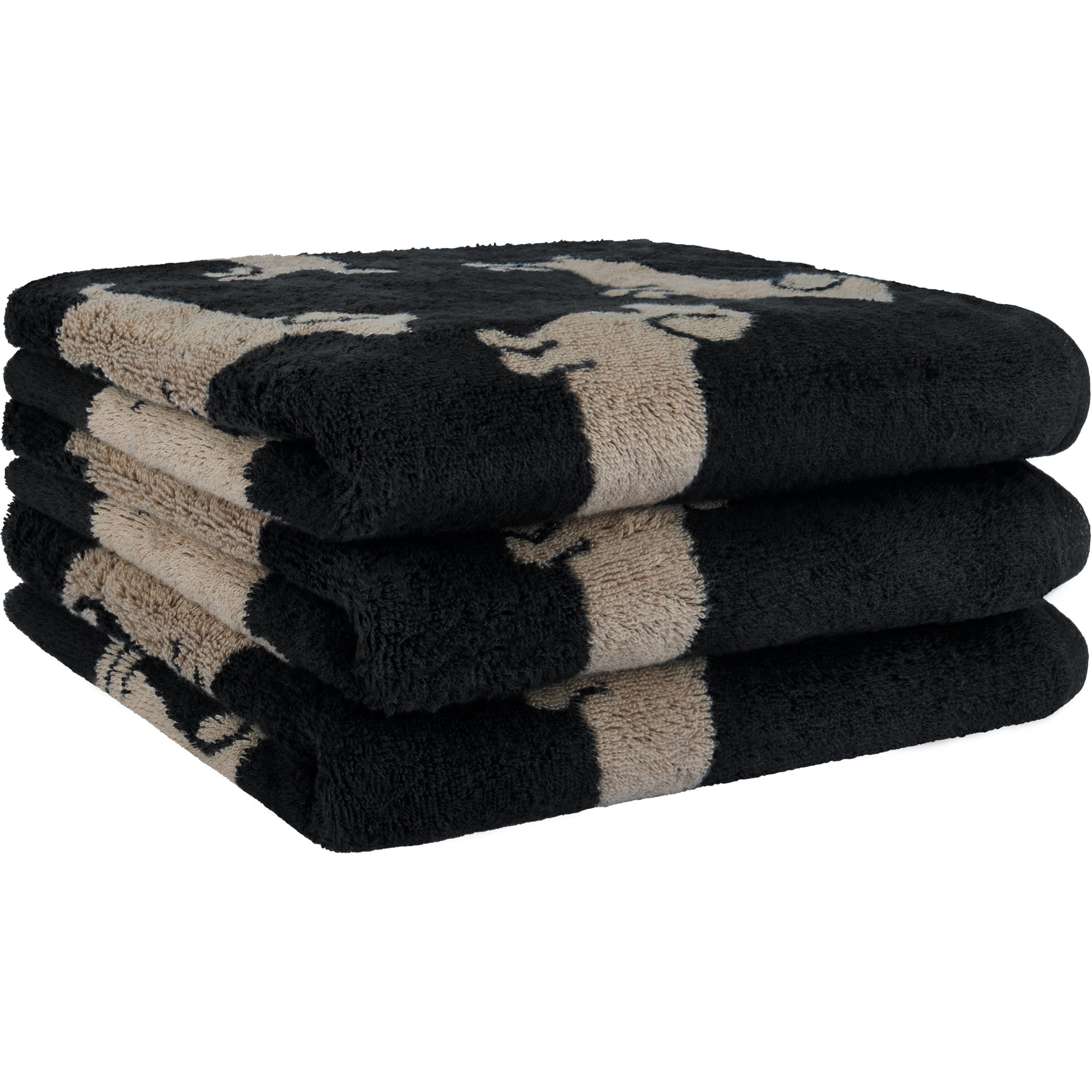 Handtuch WE LOVE DOGS Schwarz - Beige Bild 3