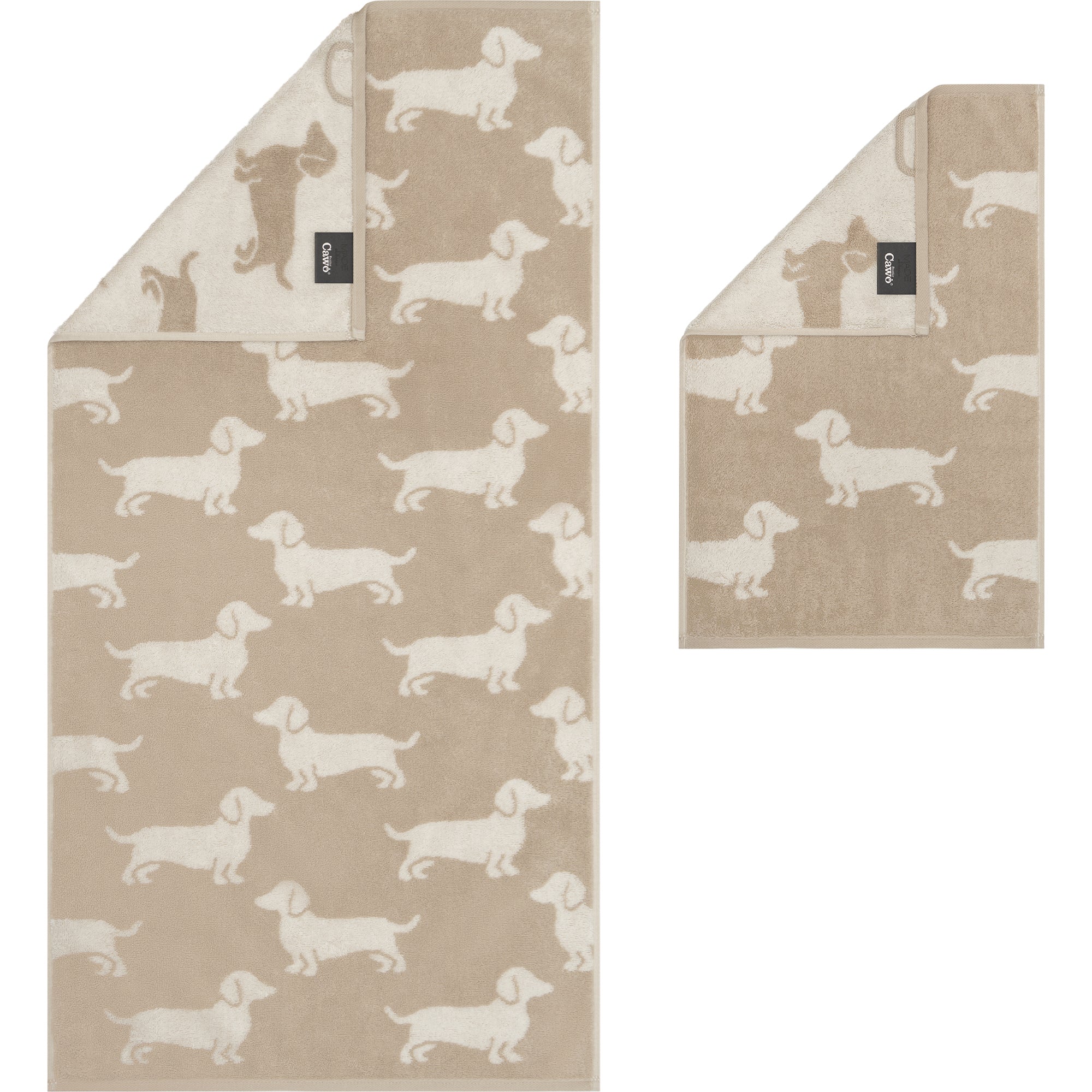 Handtuch WE LOVE DOGS Schwarz - Beige Bild 11