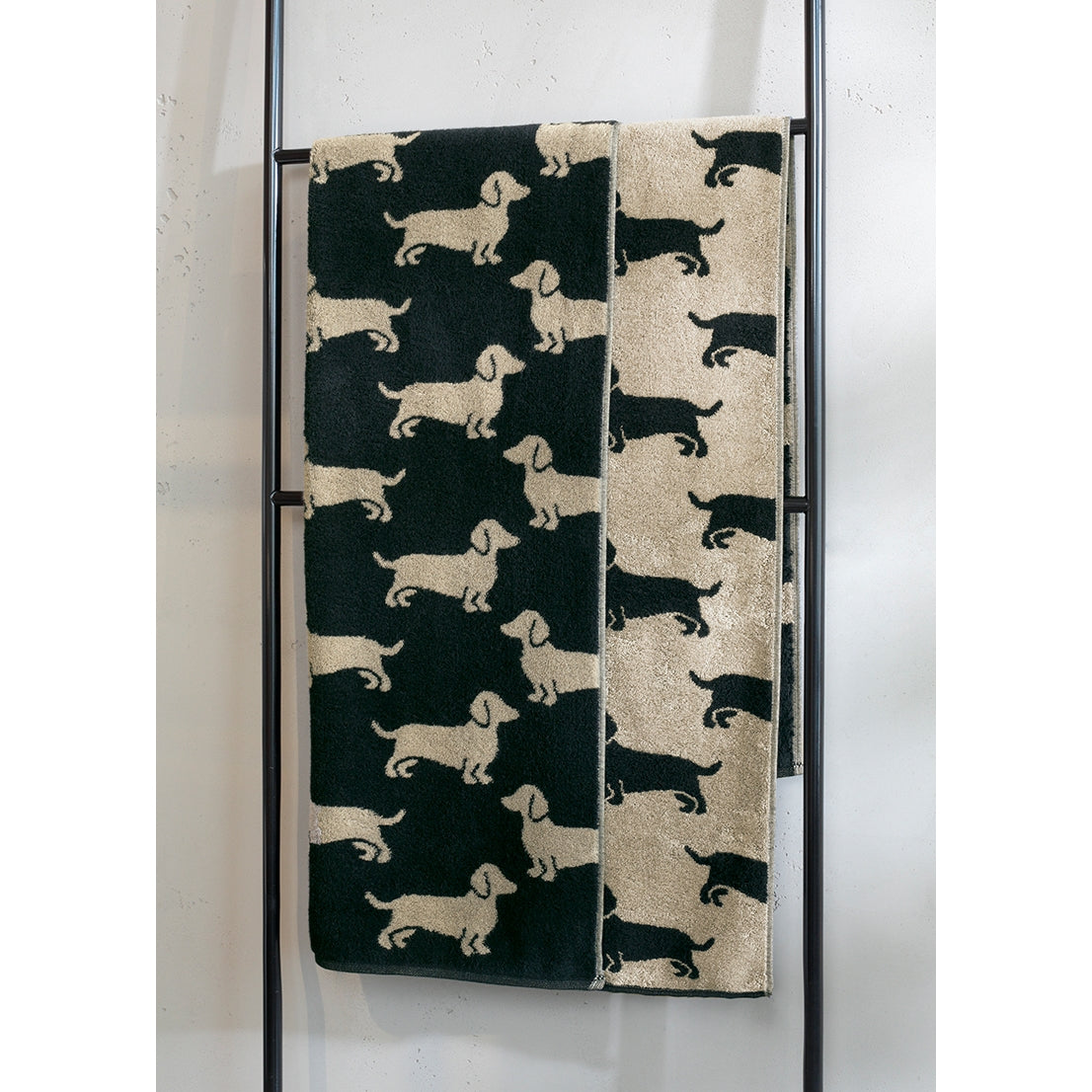 Handtuch WE LOVE DOGS Schwarz - Beige Bild 4