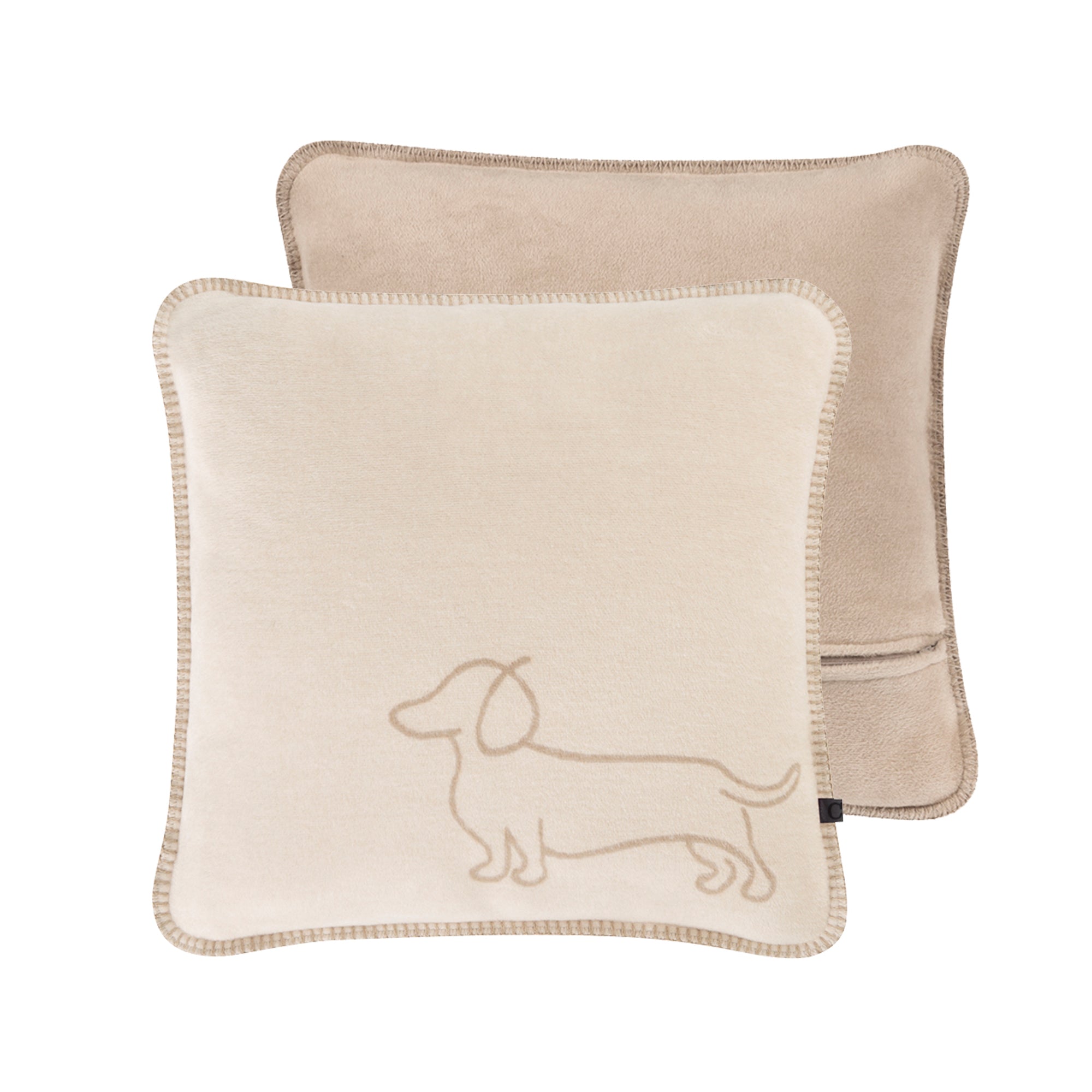 Kissenhülle WE LOVE DOGS Schwarz/Beige Bild 6