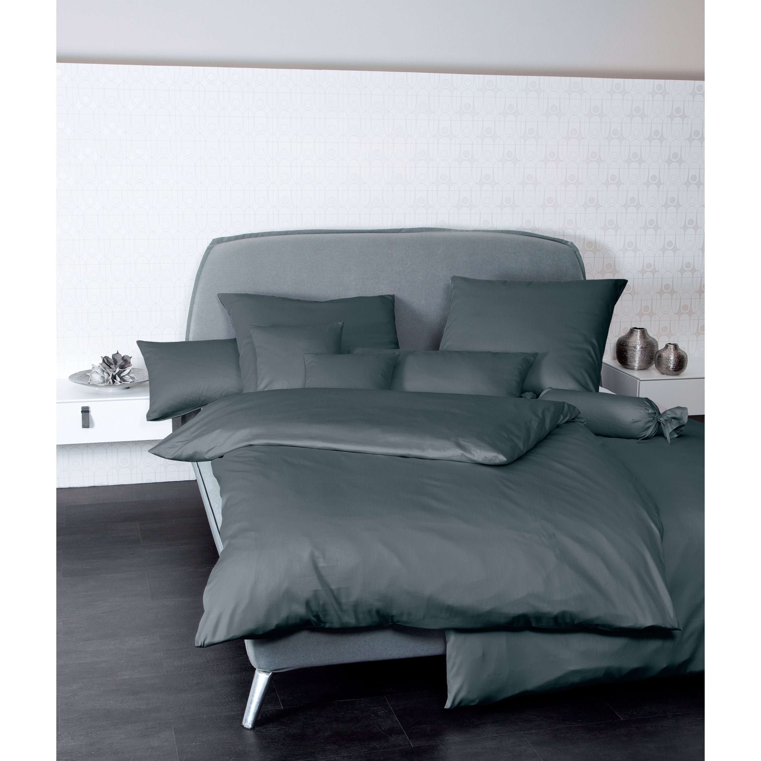 Bettwäsche Mako-Satin anthrazit Bild 2