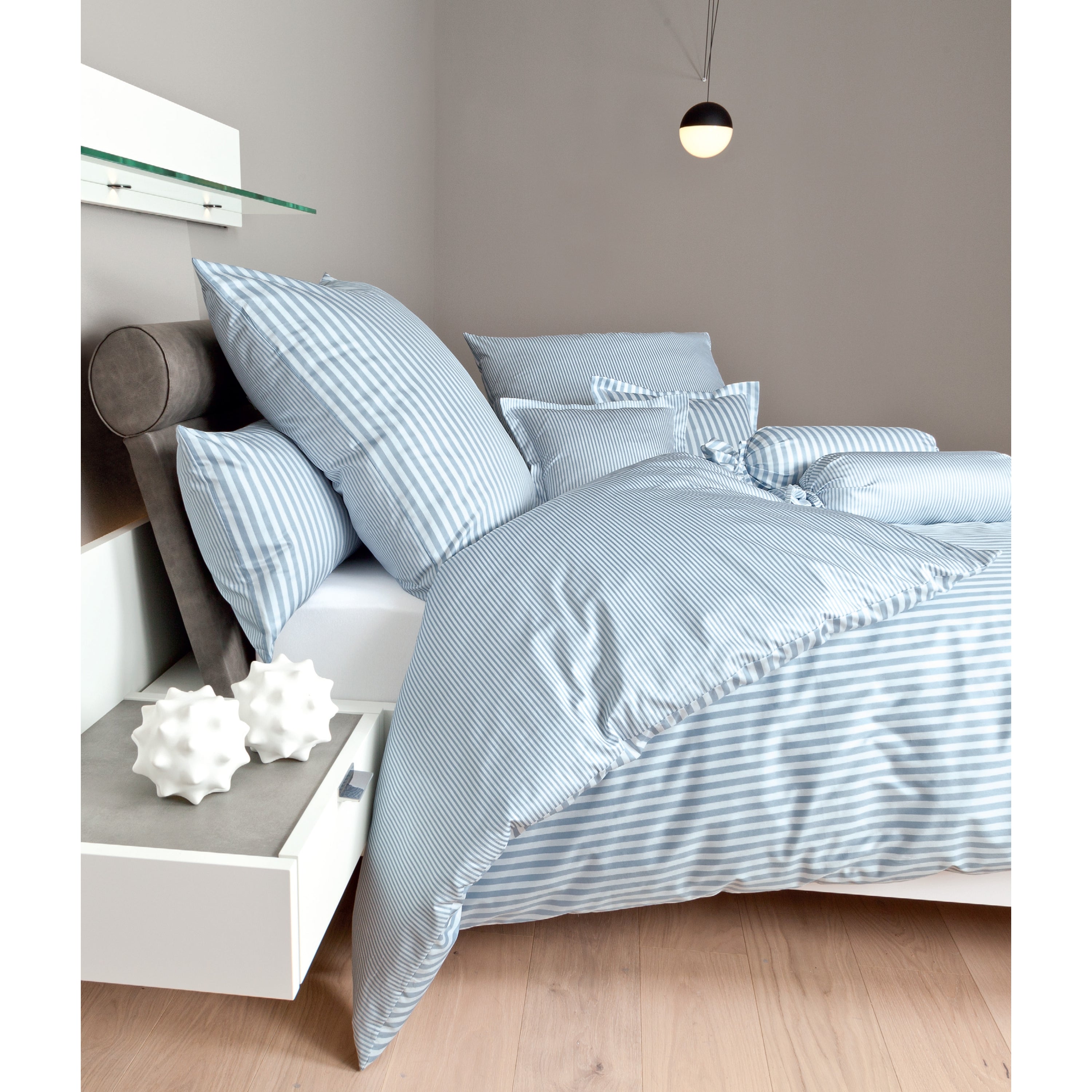 Bettwäsche Mako-Satin perlblau Bild 1