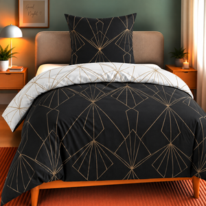Bettwäsche Mako-Satin bronzebraun schwarz Bild 1