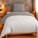 Bettwäsche Mako-Soft-Seersucker taupe Bild 1