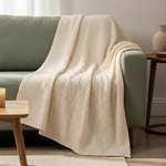 Kayori Goya Plaid Sommerdecke aus Baumwolle Sand Bild 1
