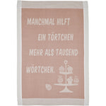 Baumwoll Geschirrtuch Rosa/weiß/grau Bild 1