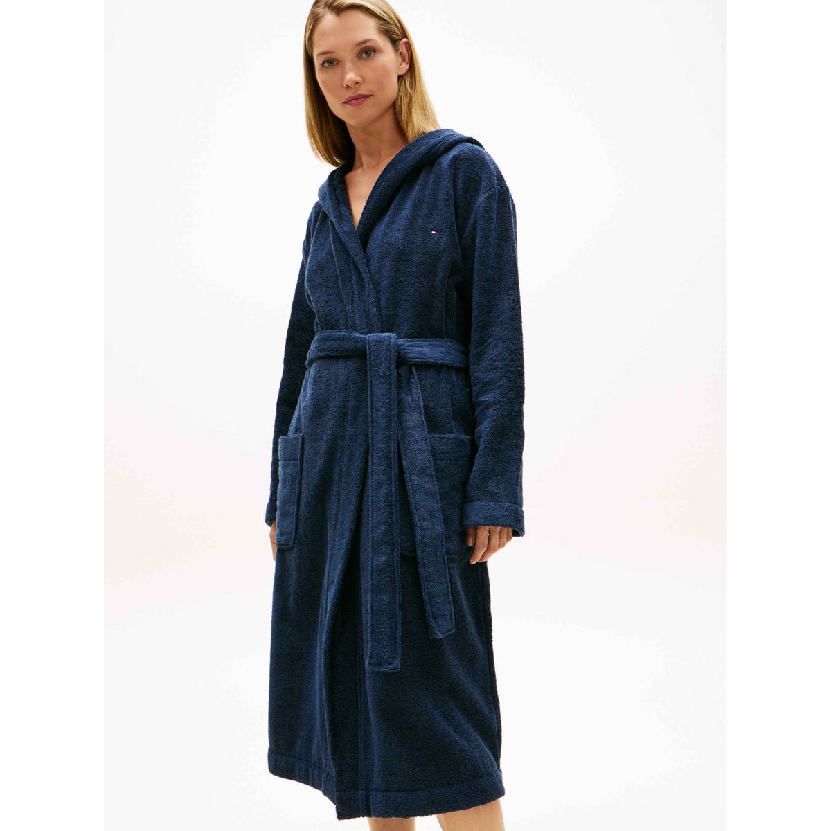 Tommy Hilfiger Bademantel mit Kapuze BLUE Bild 4