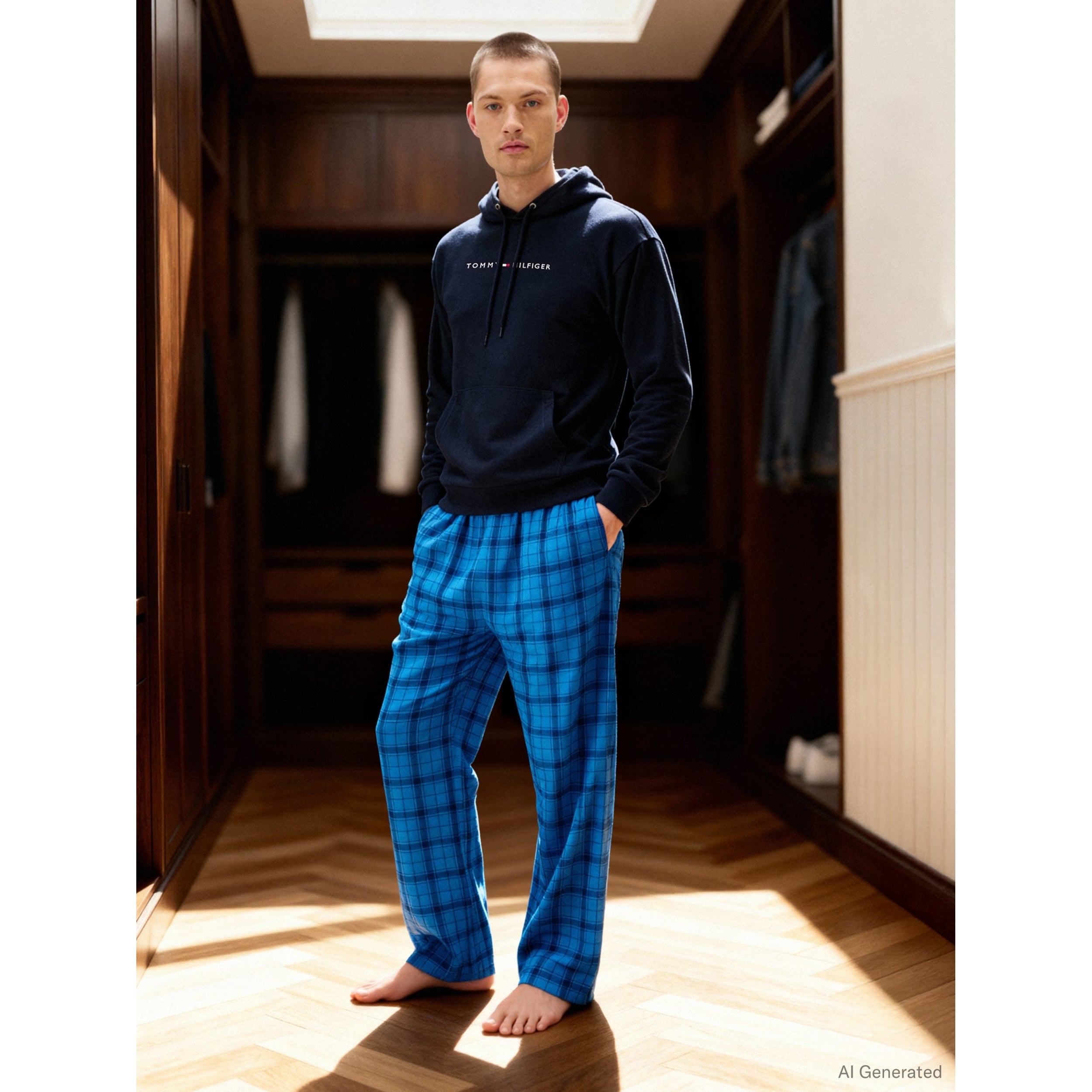 Lounge Kapuzenpullover Blau BLUE Bild 7