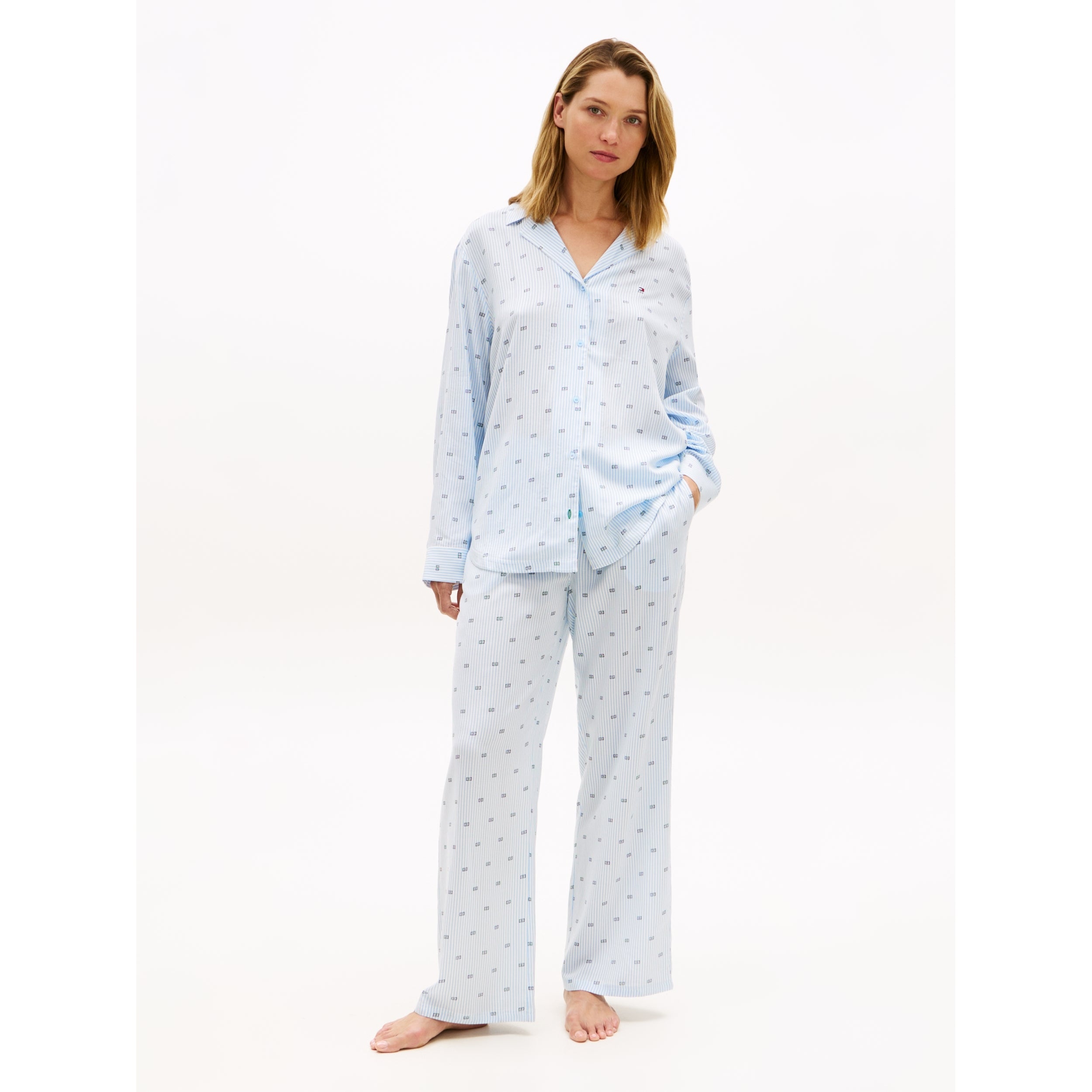 Viskose Pyjama Hose BLUE Bild 3