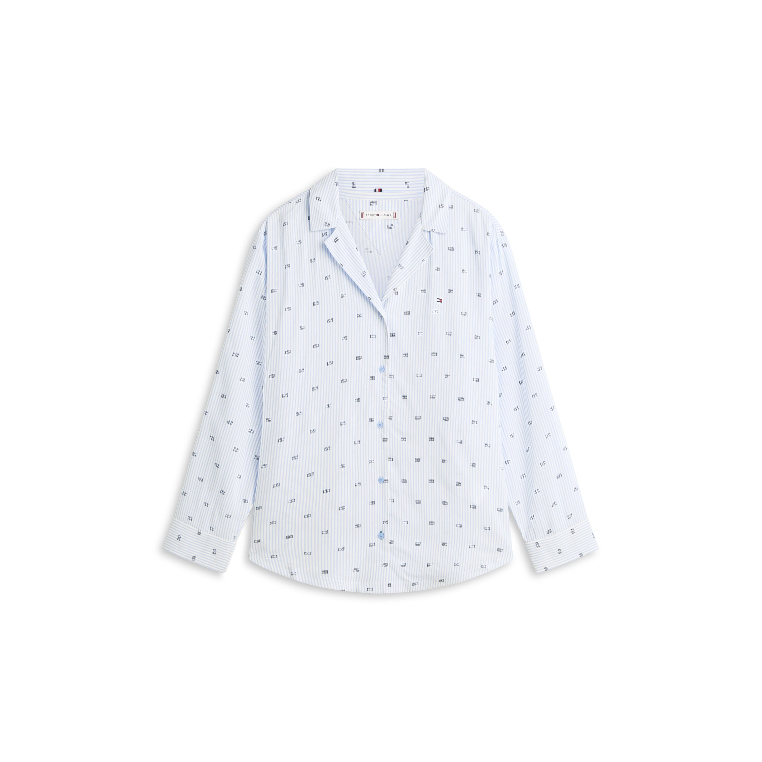 Viskose Pyjama Shirt BLUE Bild 1