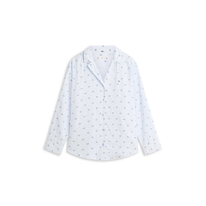 Viskose Pyjama Shirt BLUE Bild 1