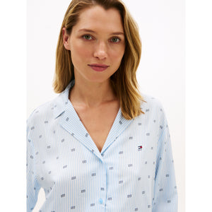 Viskose Pyjama Shirt BLUE Bild 5