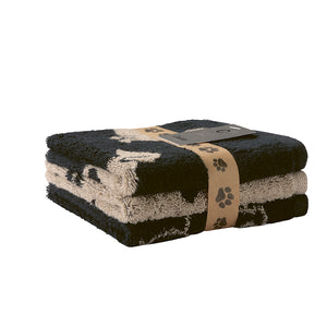 3er Pack Seiftücher WE LOVE DOGS Mix Schwarz - Beige Bild 1