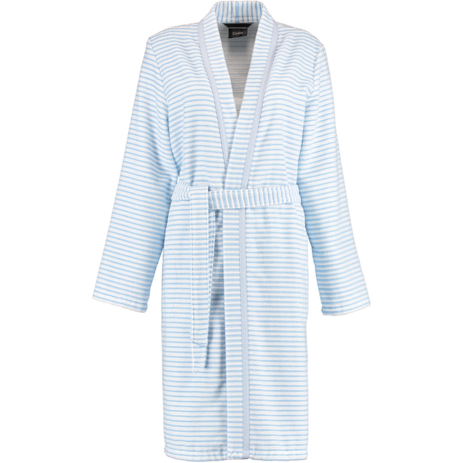 Bademantel Kurz Kimono Mittelblau Bild 3