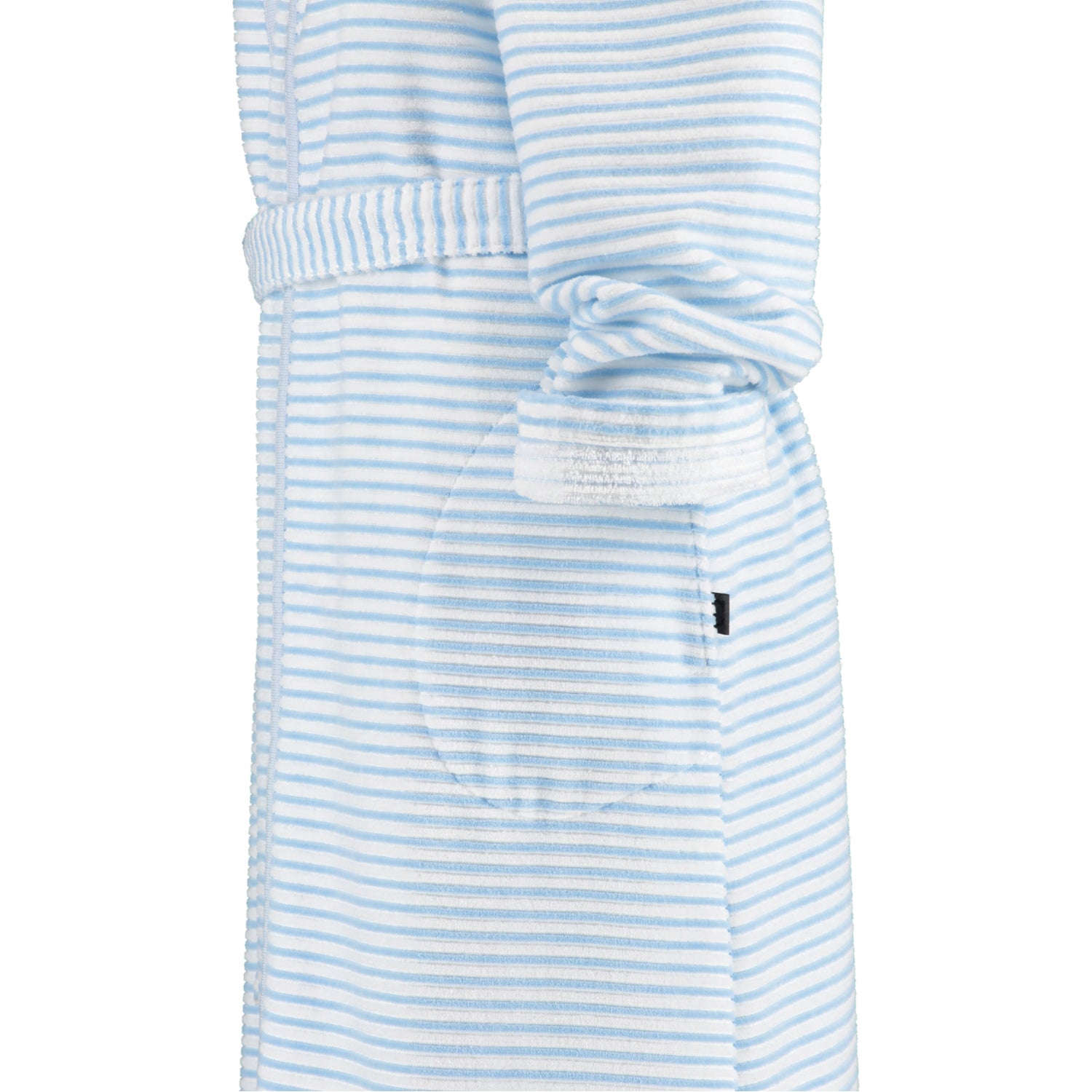 Bademantel Kurz Kimono Mittelblau Bild 6