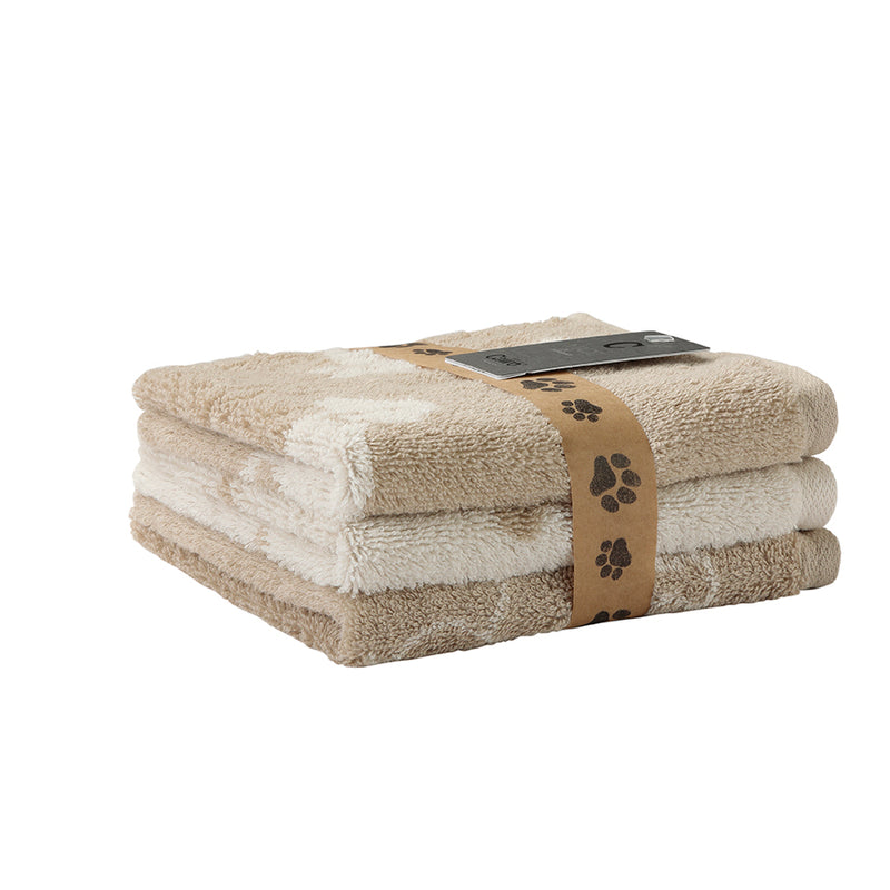 CAWÖ 3er Pack Seiftücher WE LOVE DOGS Mix Natur - Beige Bild 1