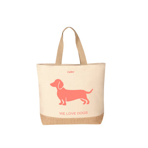 CAWÖ Beachbag WE LOVE DOGS Natur/Schwarz Bild 5