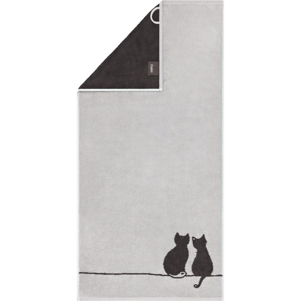 CAWÖ Handtuch CUTE CATS EDITION You&Me Platin/Basalt Bild 2