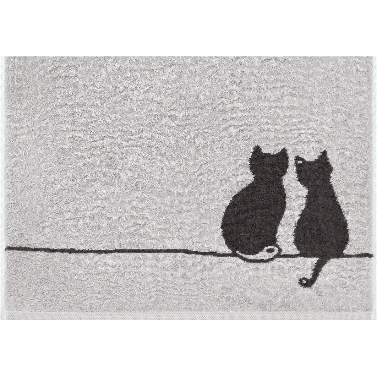 CAWÖ Handtuch CUTE CATS EDITION You&Me Platin/Basalt Bild 5