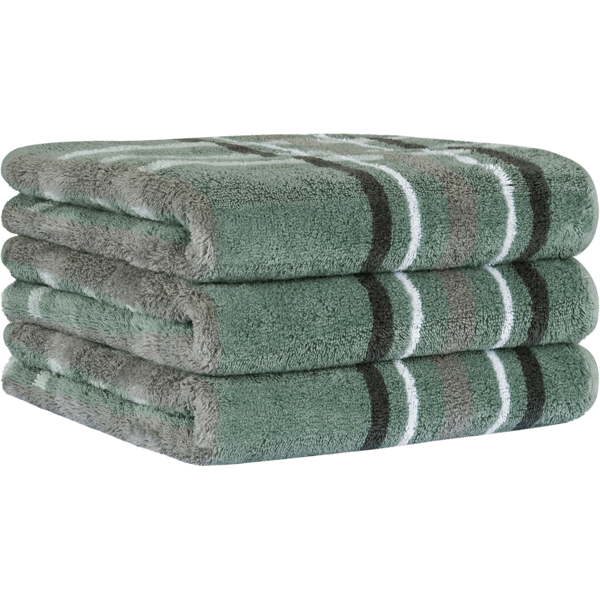 CAWÖ Handtuch Noblesse Check Nordic Green Bild 2