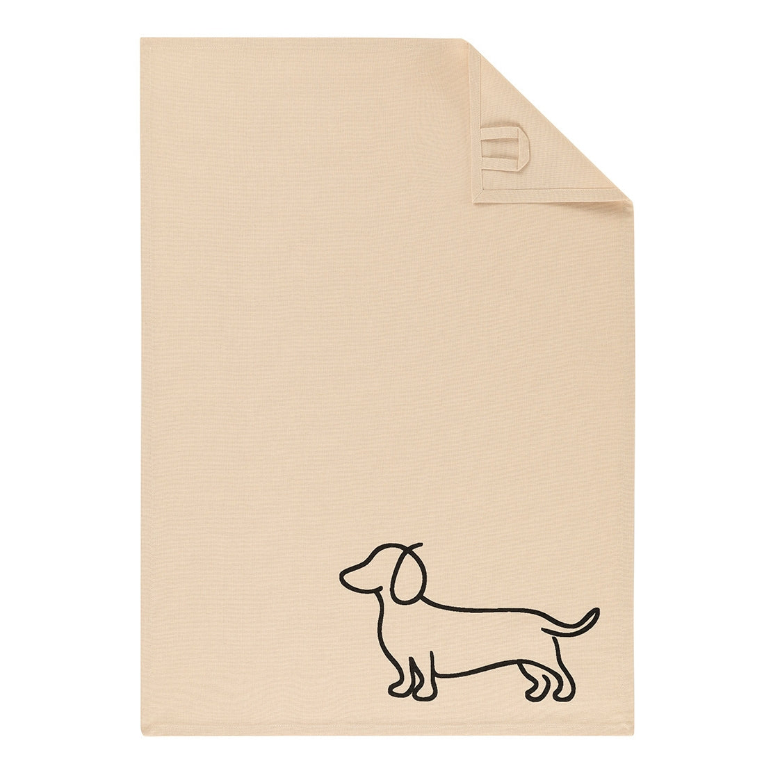 CAWÖ Küchentuch WE LOVE DOGS Schwarz/Beige Bild 1
