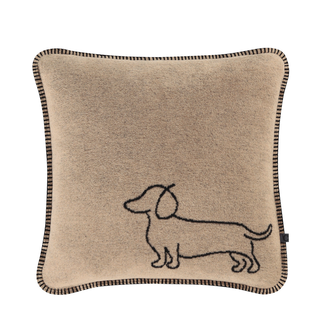 CAWÖ Kissenhülle WE LOVE DOGS Schwarz/Beige Bild 1