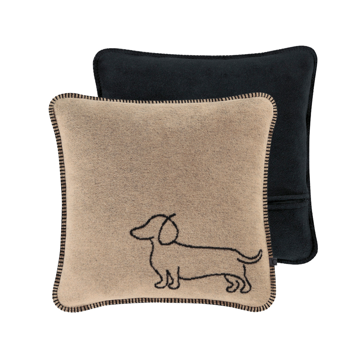 CAWÖ Kissenhülle WE LOVE DOGS Schwarz/Beige Bild 2