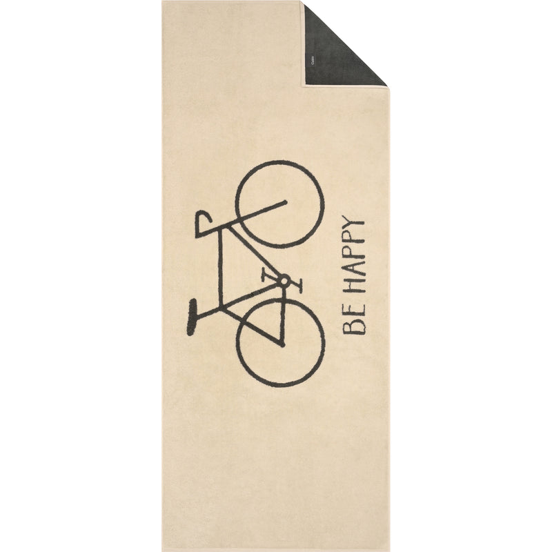 CAWÖ Saunatuch Postcard Towels TRAVEL Bicycle Beige Bild 1