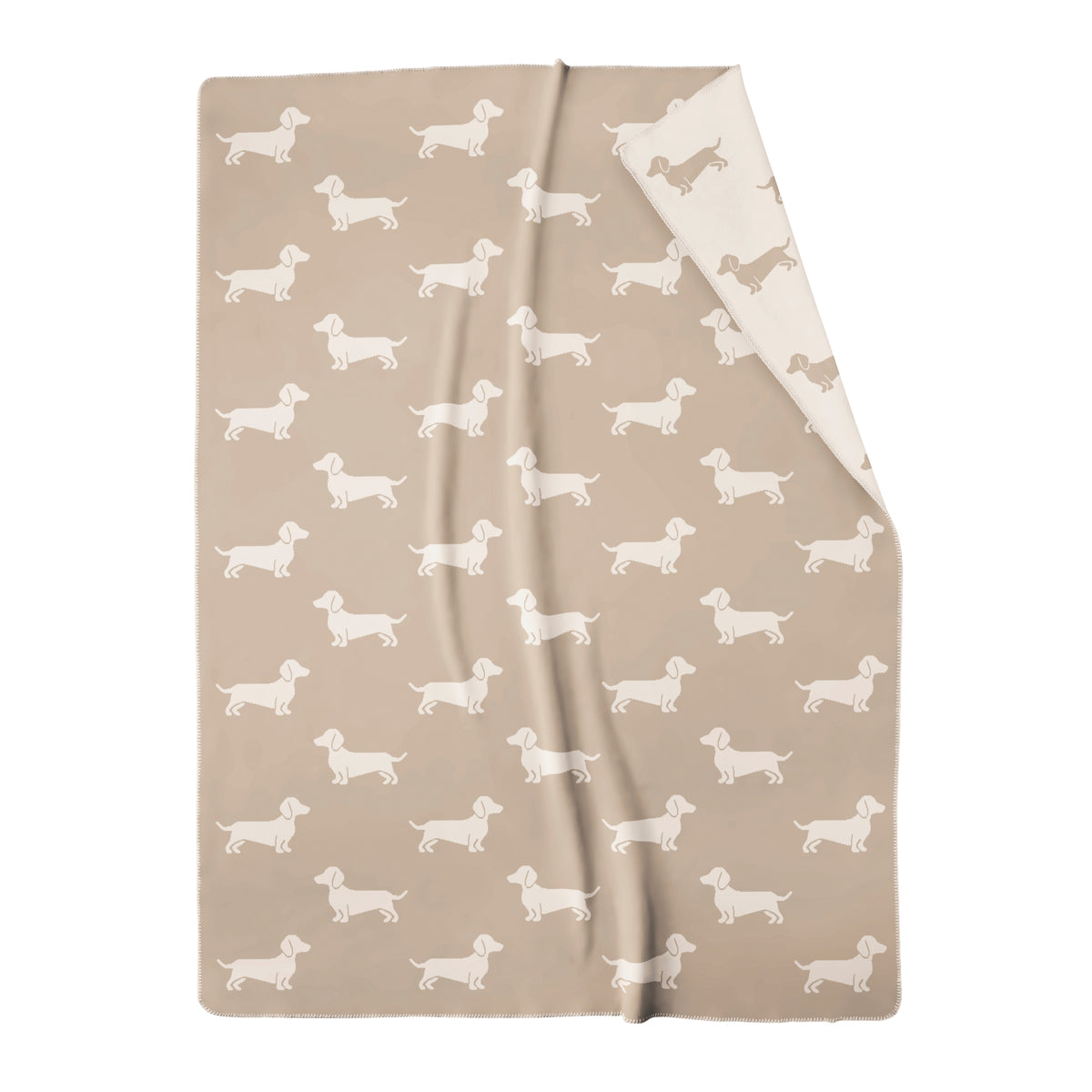CAWÖ Wohndecke WE LOVE DOGS Natur - Beige Bild 2