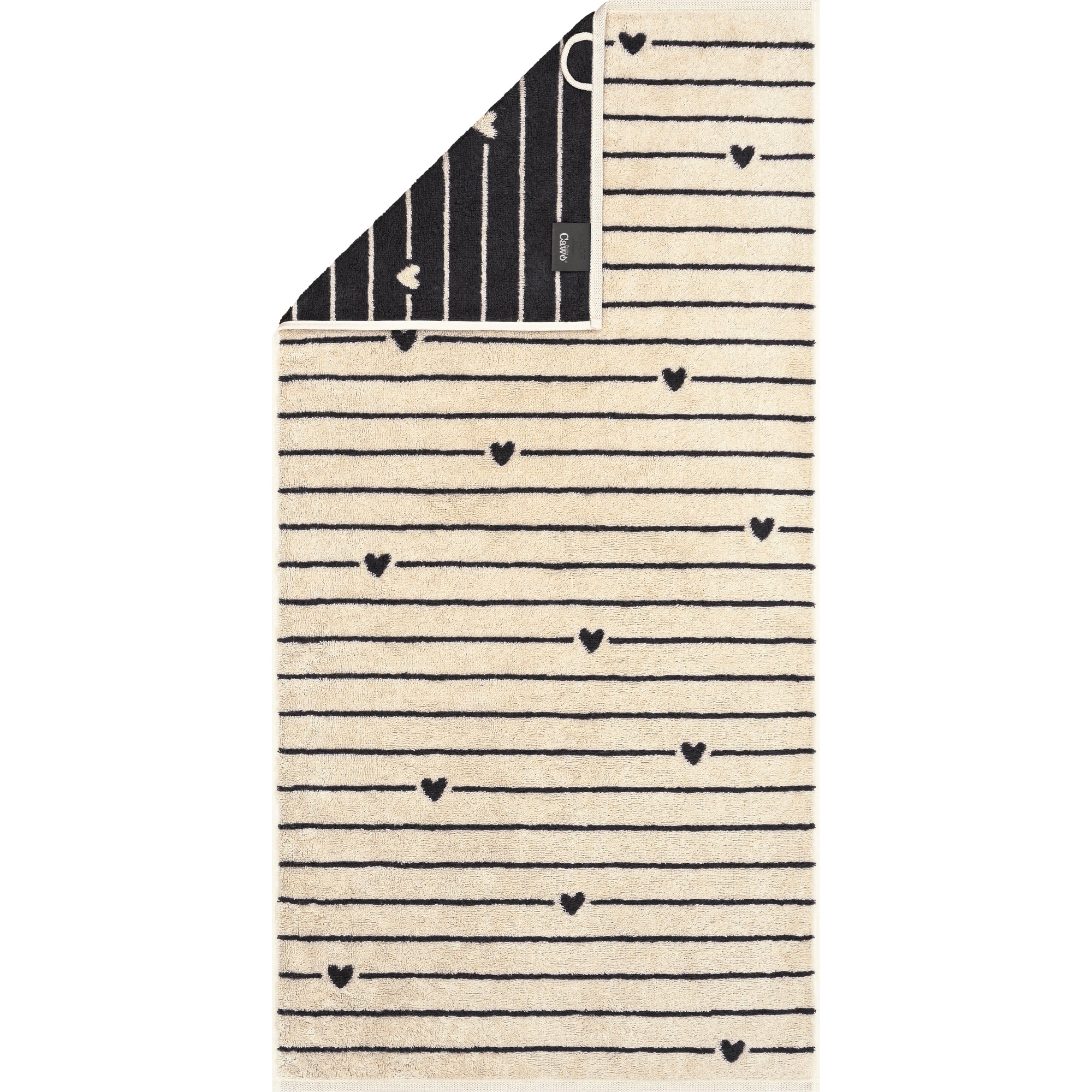 Duschtuch Heart Beats Lines & Hearts Beere Bild 9