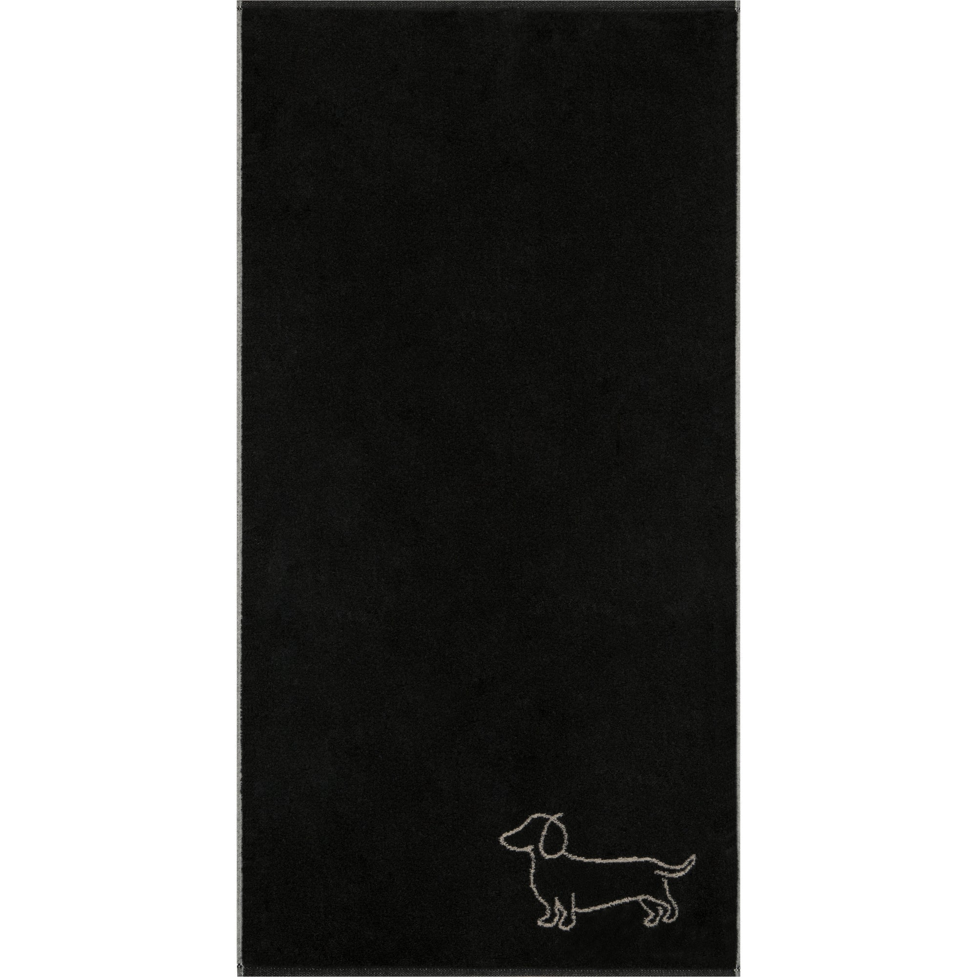 Duschtuch WE LOVE DOGS Schwarz - Beige Bild 2