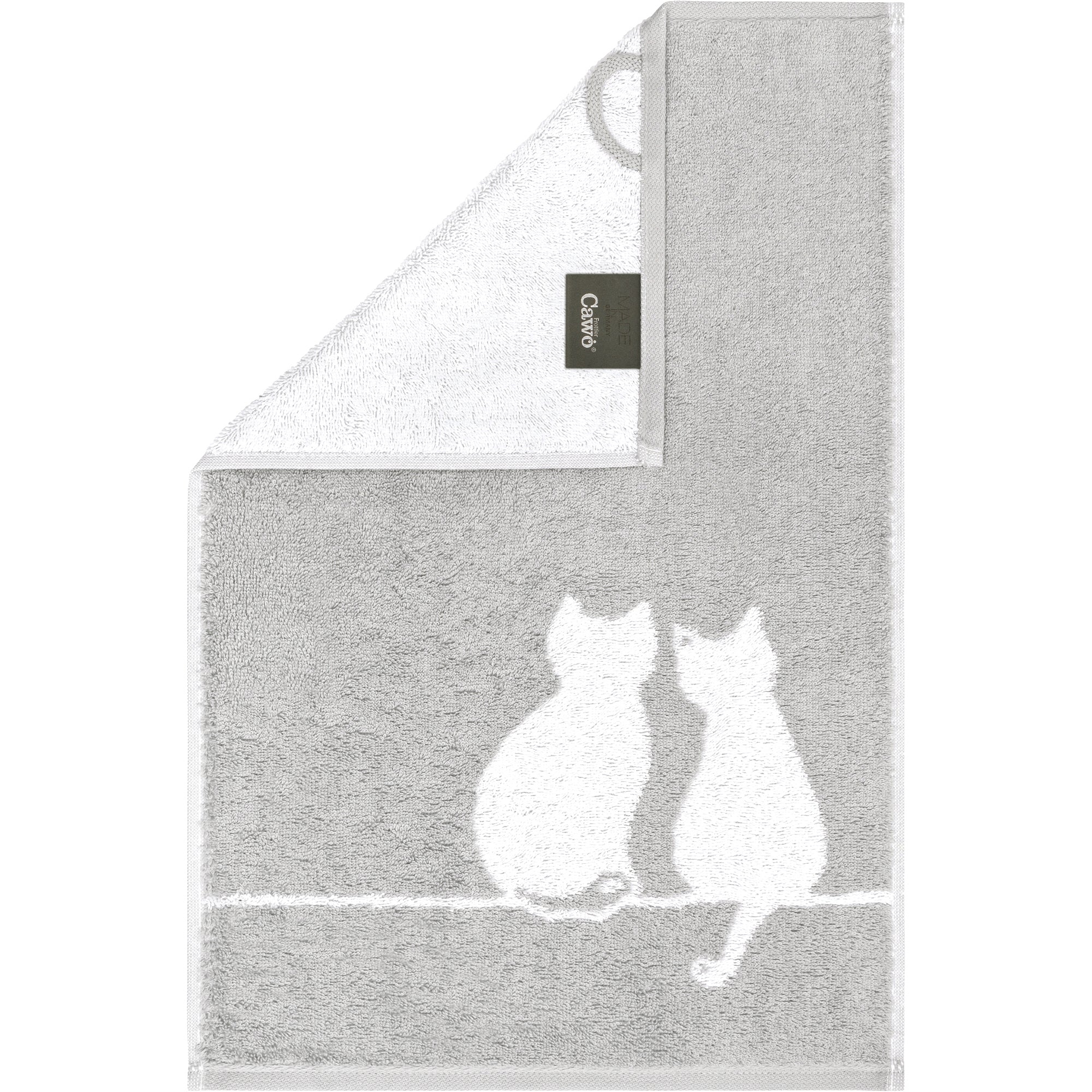 Gästetuch CUTE CATS EDITION Me&You Platin/Weiß Bild 1