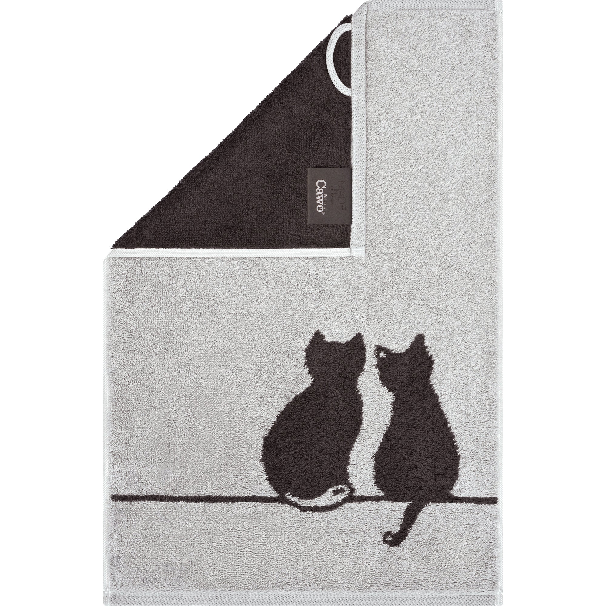 Gästetuch CUTE CATS EDITION Me&You Platin/Weiß Bild 5