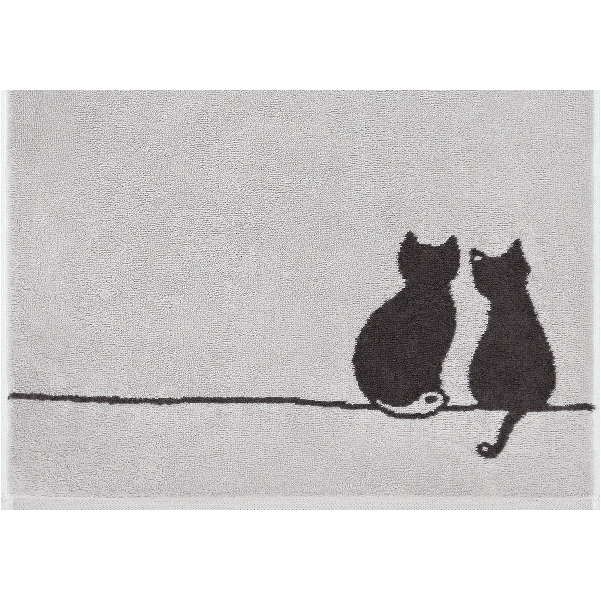 Gästetuch CUTE CATS EDITION Me&You Platin/Weiß Bild 6