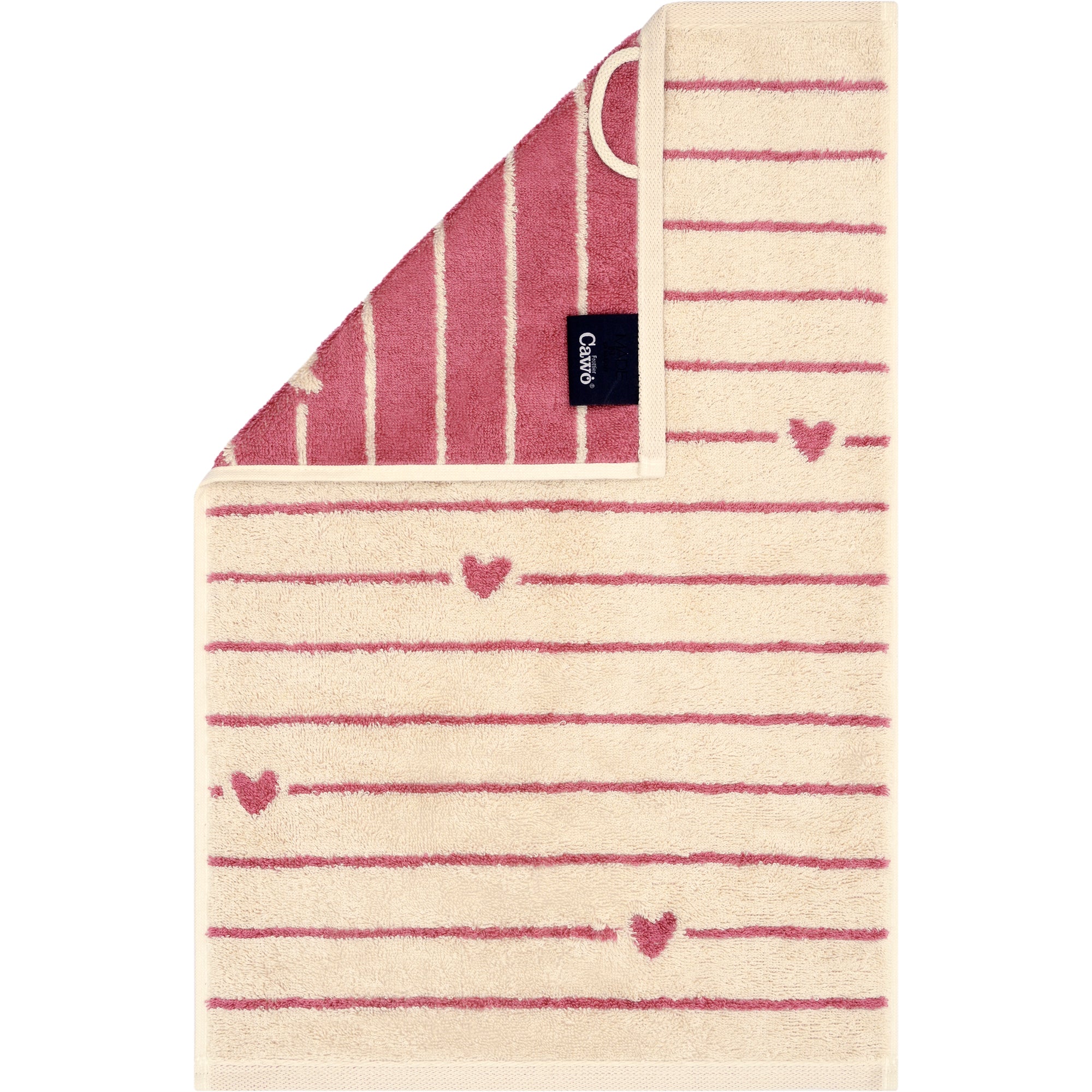 Gästetuch Heart Beats Lines & Hearts Basalt Bild 10