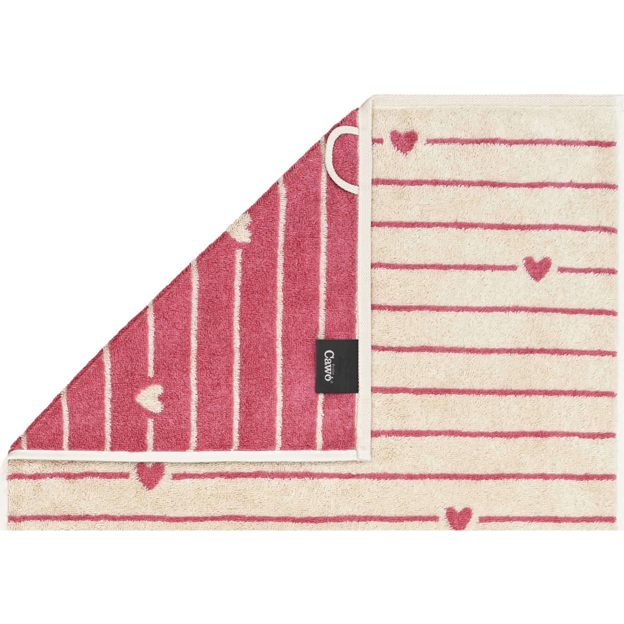 Gästetuch Heart Beats Lines & Hearts Basalt Bild 11