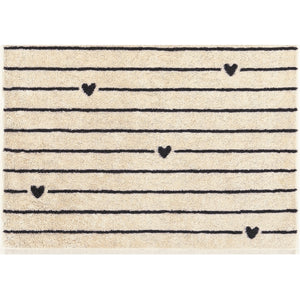 Gästetuch Heart Beats Lines & Hearts Basalt Bild 3