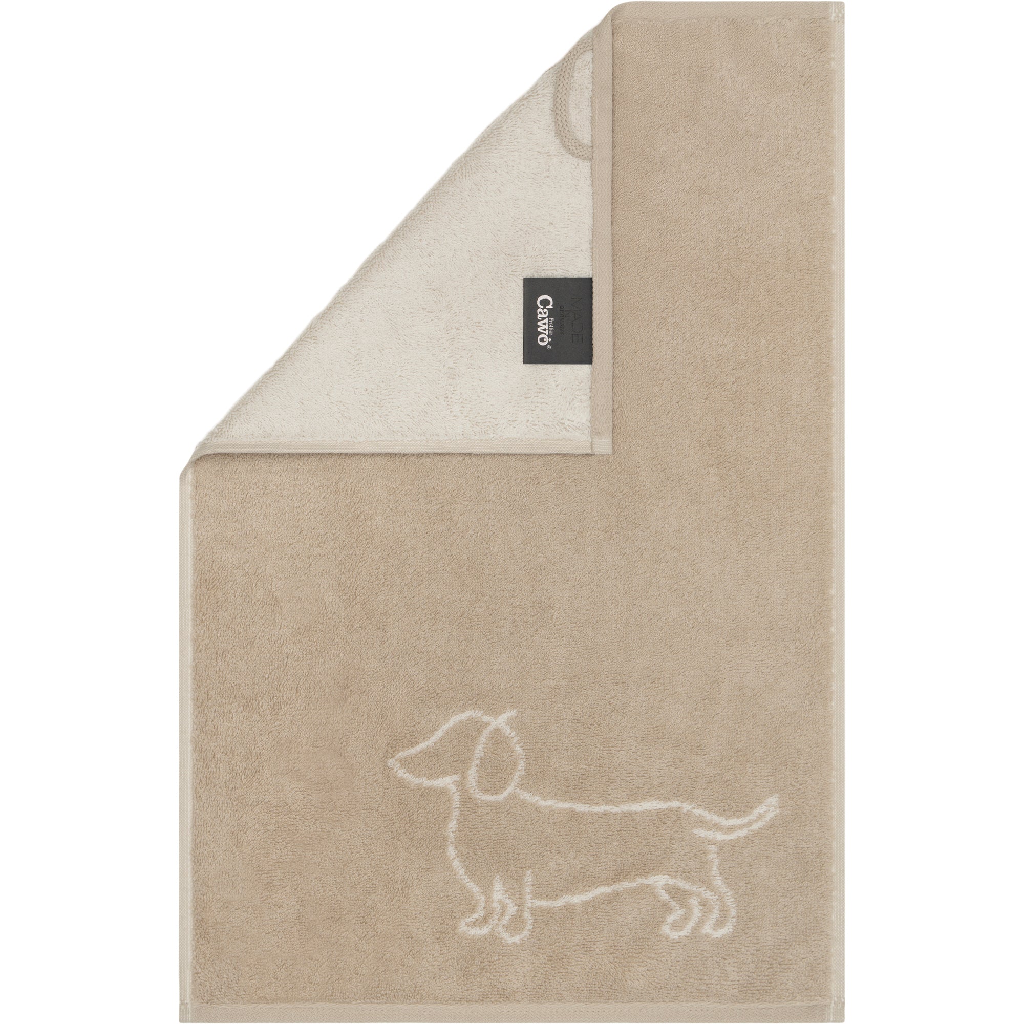 Gästetuch WE LOVE DOGS Natur - Beige Bild 2