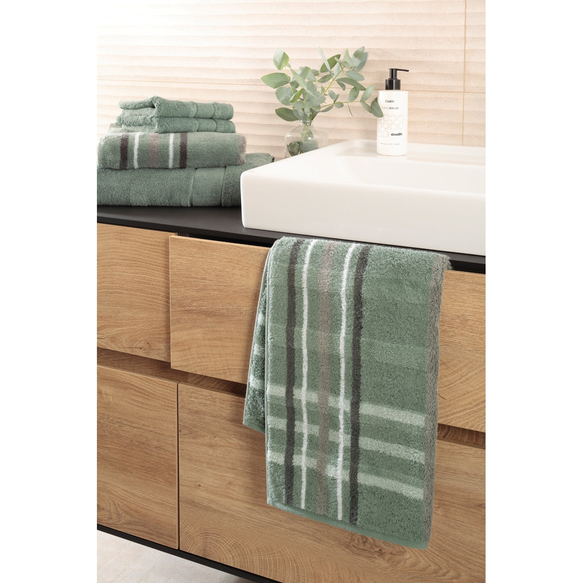 Handtuch Noblesse Check Nordic Green Bild 5
