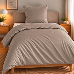 Bettwäsche Mako-Satin taupe Bild 1