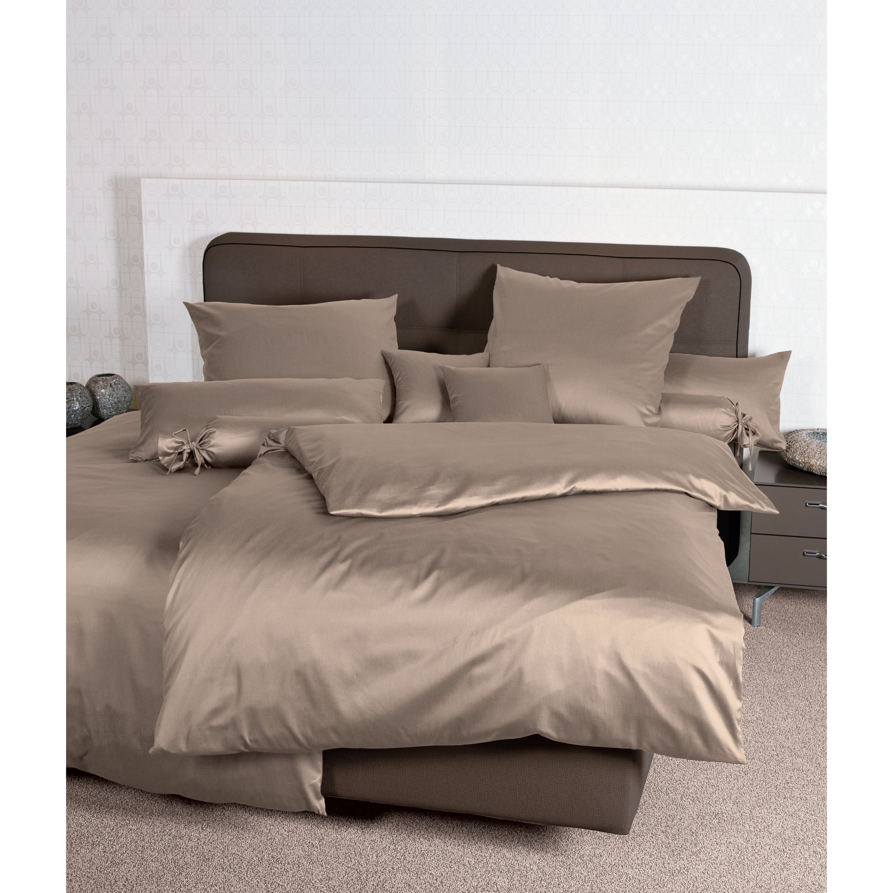 Bettwäsche Mako-Satin taupe Bild 2